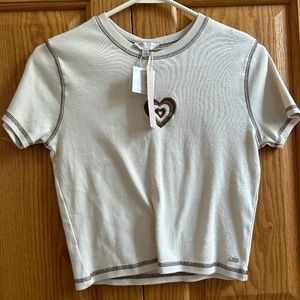 Cropped Tan Baby Tee - Women's